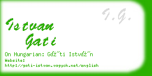 istvan gati business card